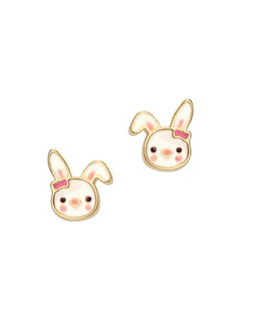 COFFRET CADEAU COLLIER & BOUCLES D'OREILLES - LAPIN ET FLEURS