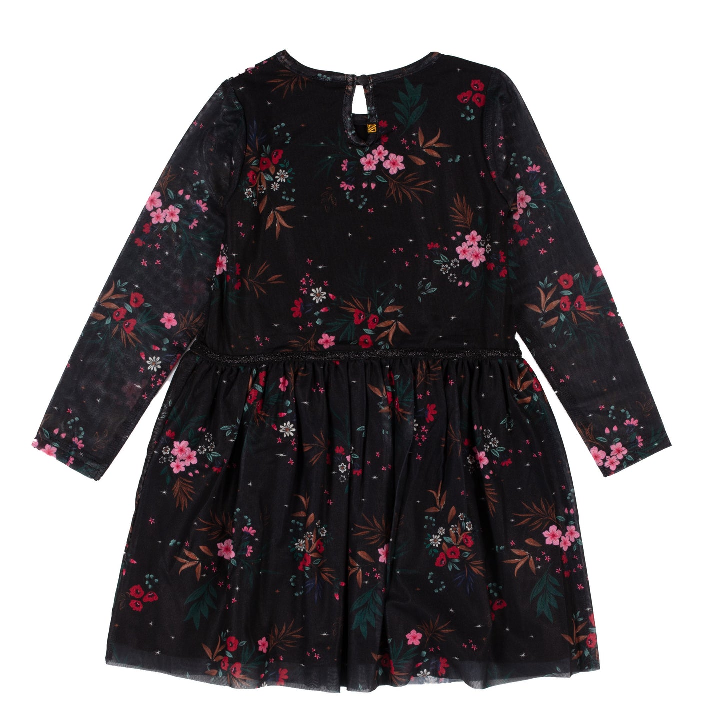 Robe imprimée noir F2430-01 - 2 à 12 ans