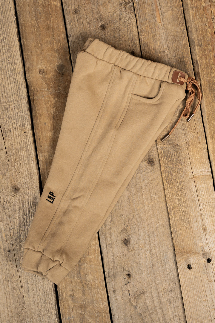Pantalon jogging en coton ouaté - Tan - 2 à 14 ans
