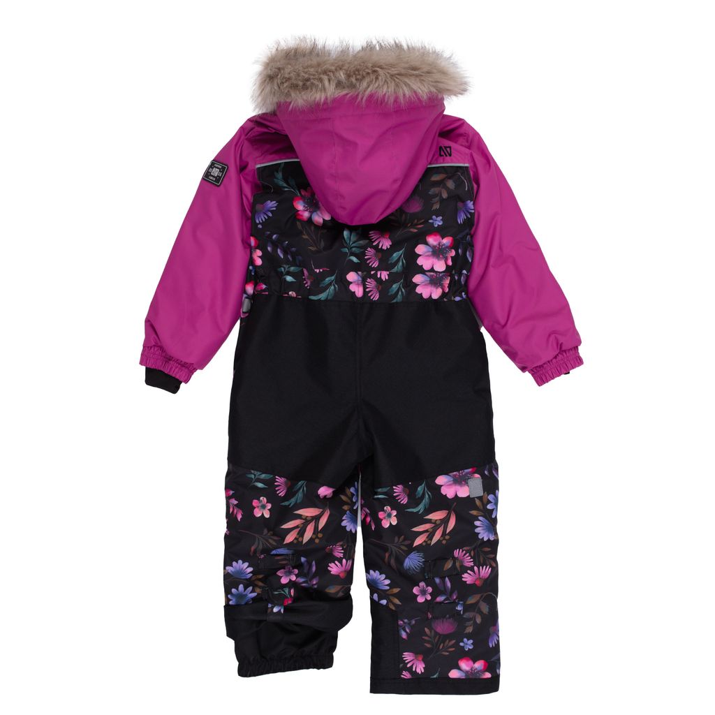 Habit de Neige 1 Pièce - Rose et noir - F25M662 - 2 à 10 ans