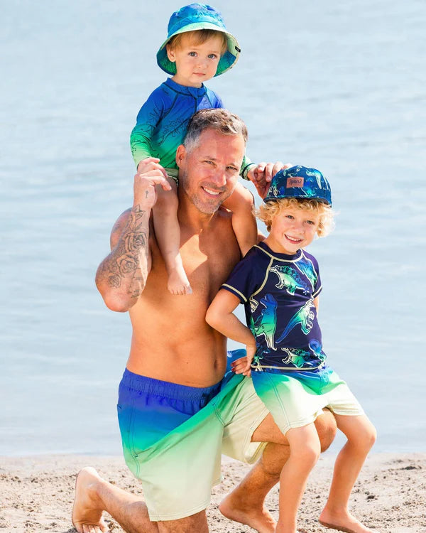 Maillots De Bain Dégradé Bleu, Vert Et Citron Vert - G30NB11_000- 2 à 10 ans