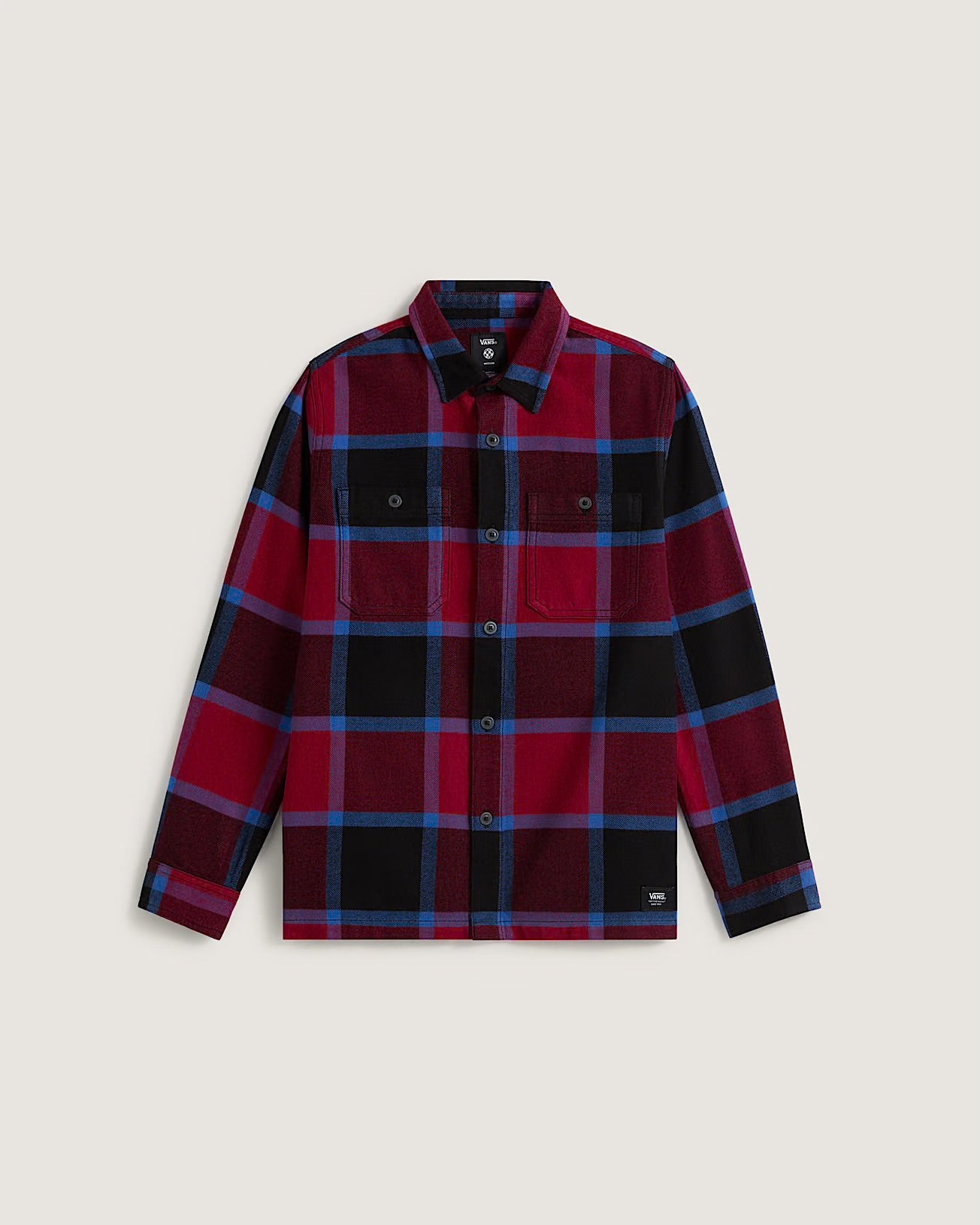 Chemise à manches longues - Bordeaux/Noir - 8 à 14 ans