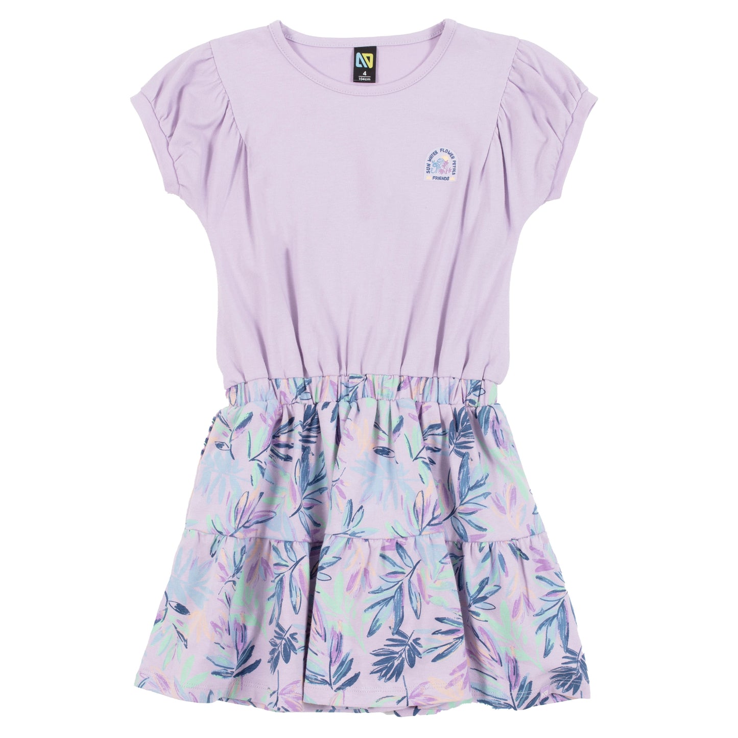 Robe bi-matière - Vacances à Malibu - S2508-12 - 2 à 10 ans