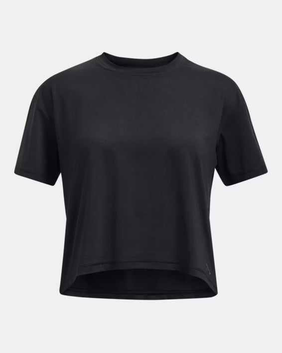 UA Motion Girls' Short Sleeve Noir/Gris - 7 à 14 ans