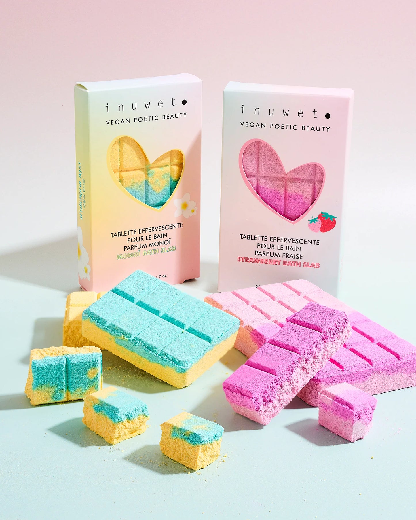 Tablette de bain effervescente jaune - Monoï