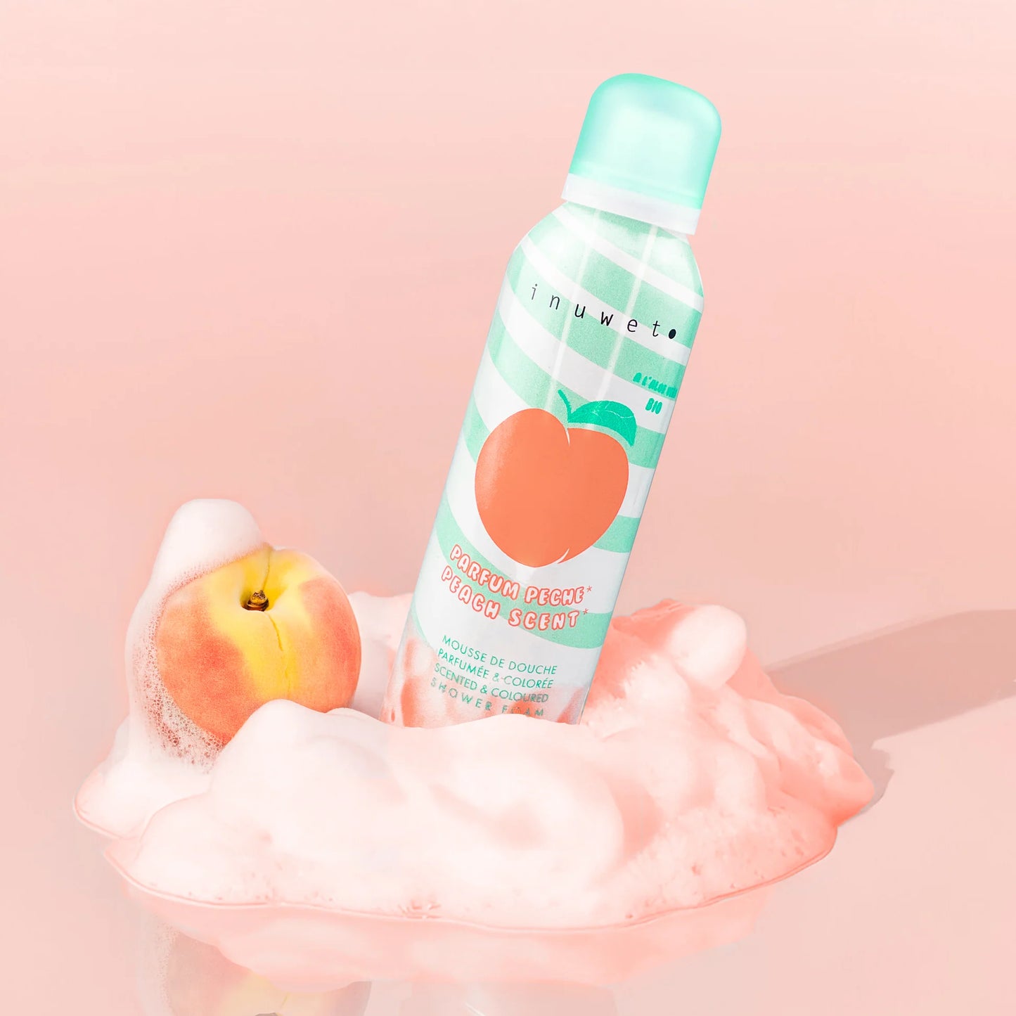 Mousse de douche parfumée & colorée - Pêche