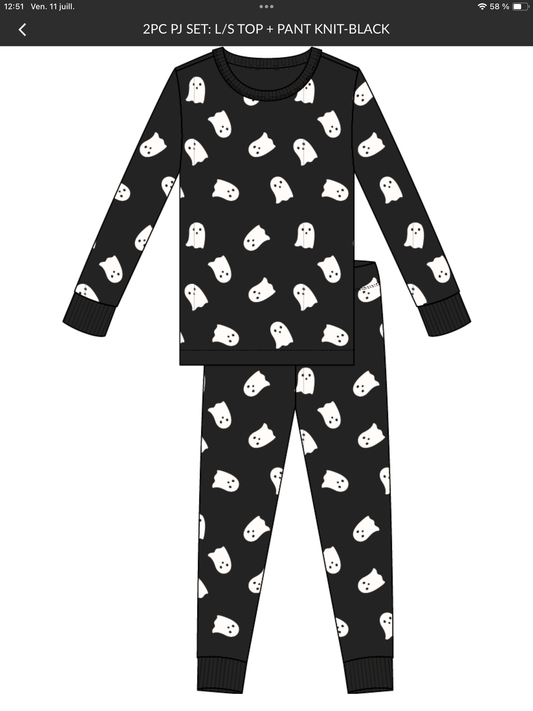 Ensemble de pyjama - Fantômes - 2 à 10 ans