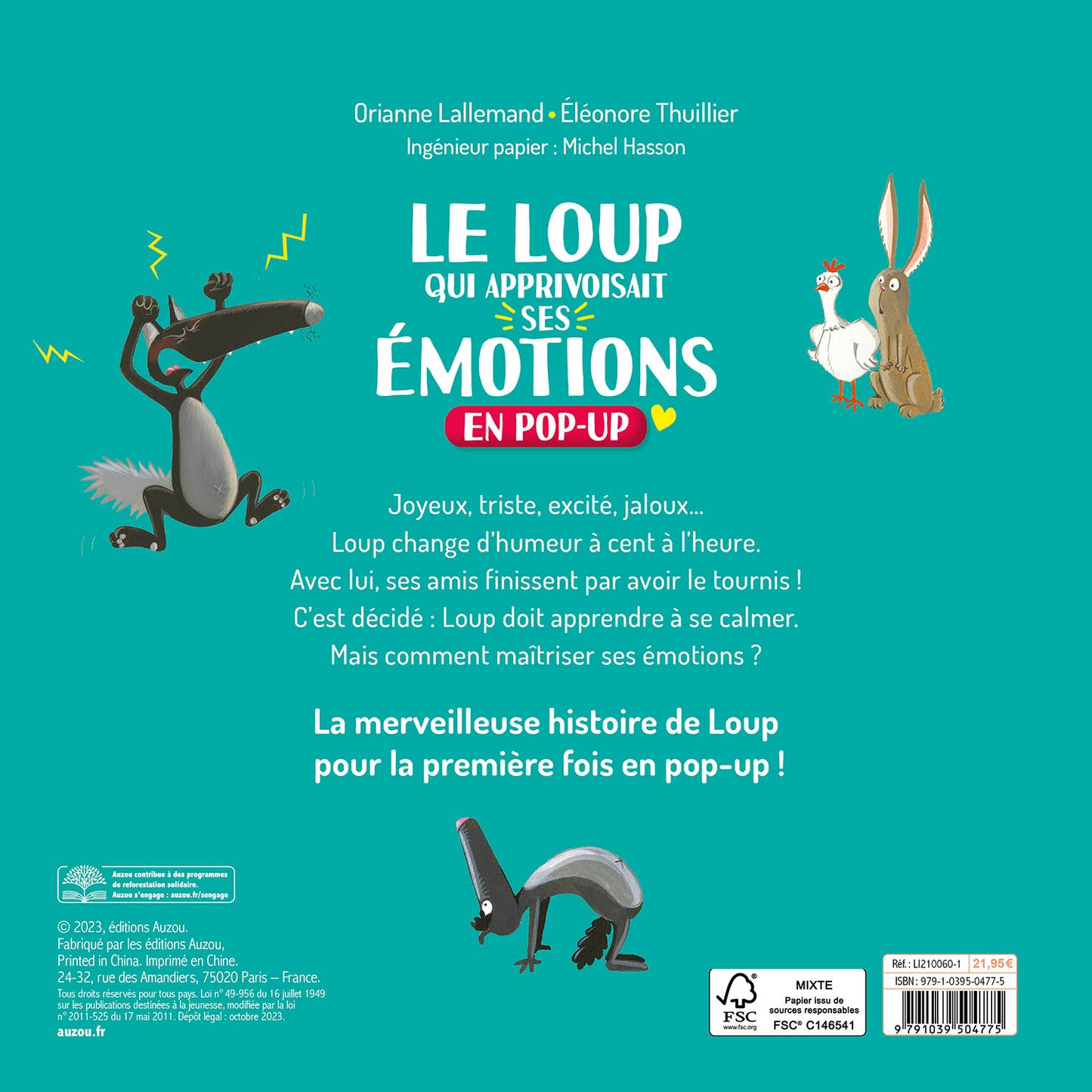Livre - Le Loup Qui Apprivoisait Ses Émotions En Pop-Up