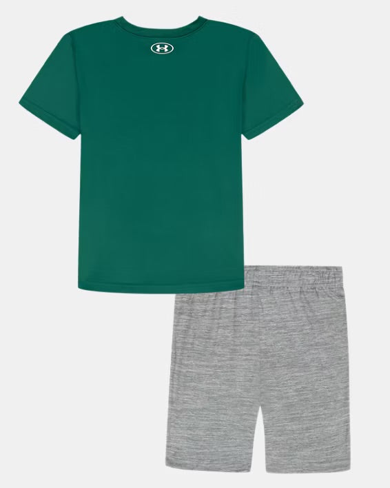 Ensemble t-shirt/short - Vert/Gris - 2 à 7 ans