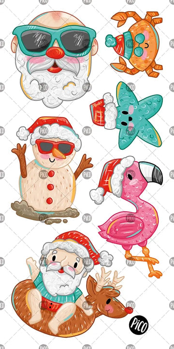 Tatouages - Le Père Noël à la plage