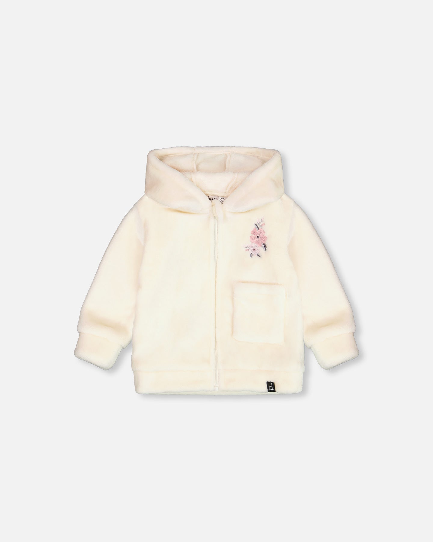 Veste à capuchon en peluche - Fleurs de pommiers - G20A30-138 - 3 à 24 mois