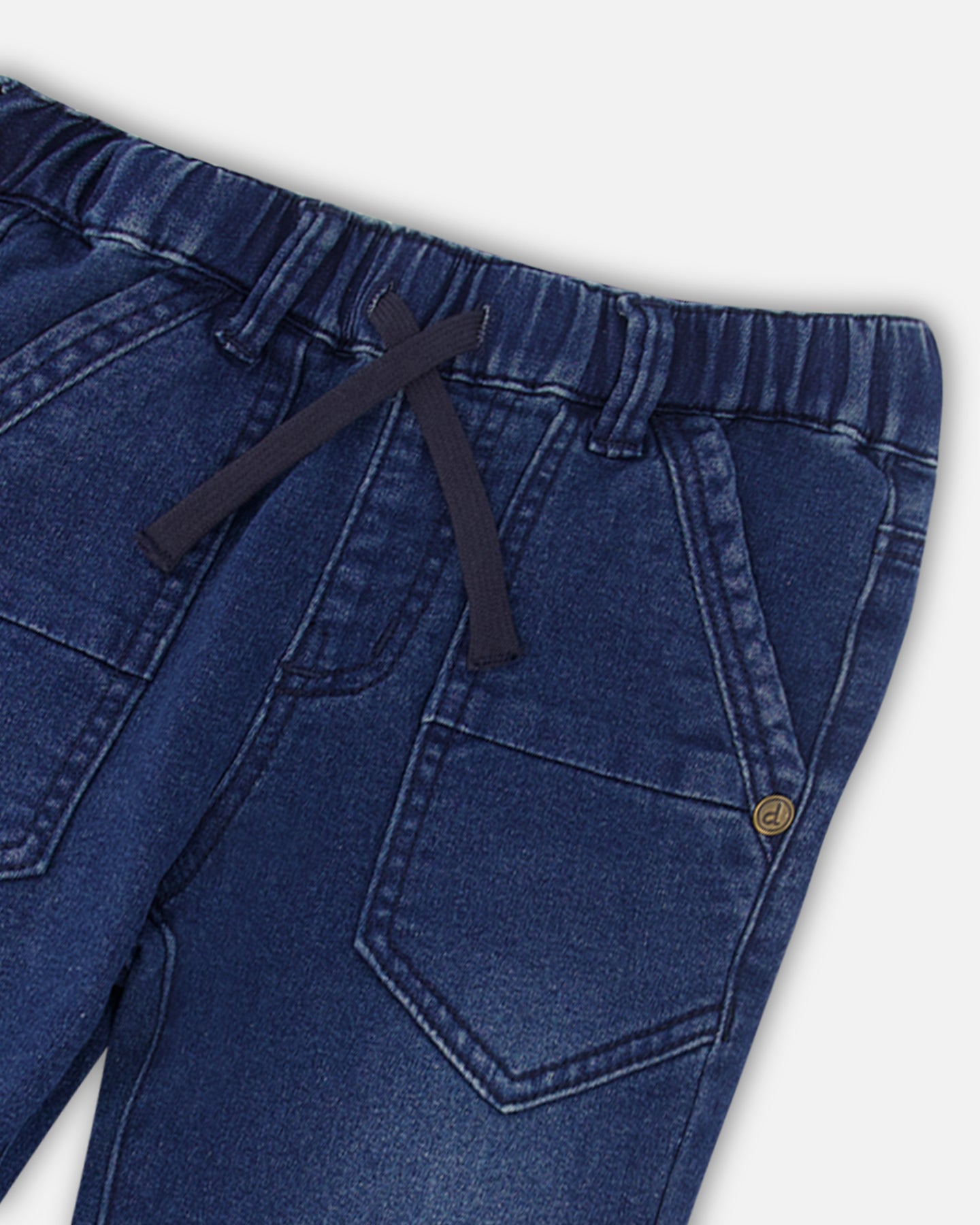 Jogger en denim extensible - Bleu denim- F30YB24-123 - 2 à 12 ans