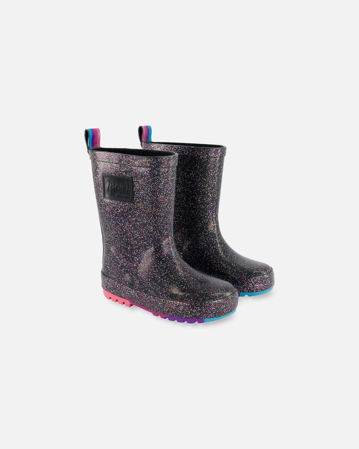 Bottes de pluie F30WB10-000 - Paillettes noires - 4E à 3J