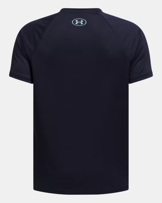 T-shirt Boys' UA Tech™ Split Wordmark - Noir - 7 à 14 an