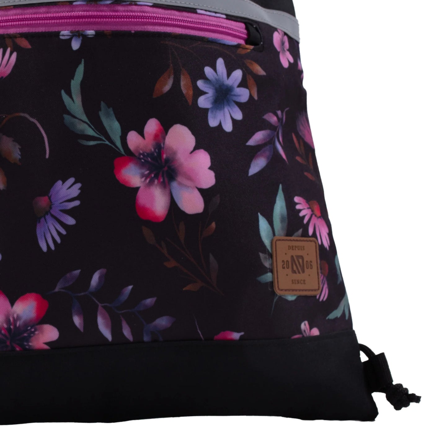 Sac à souliers F25CB102 - Floral noir