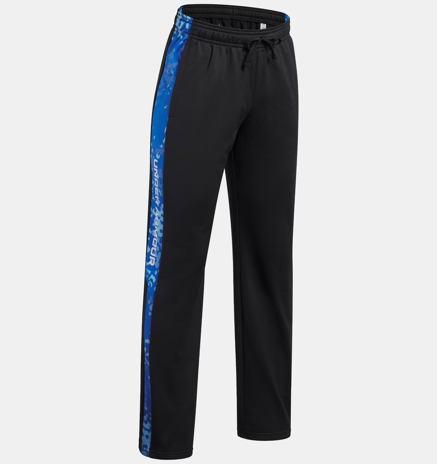 UA Boys'Brawler Print Fill Tapered Pants Noir/Bleu Atlantis - 7 à 14 ans
