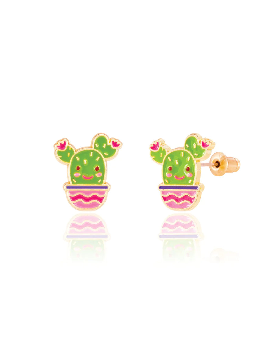 Boucles d'oreilles en étain - Cactus