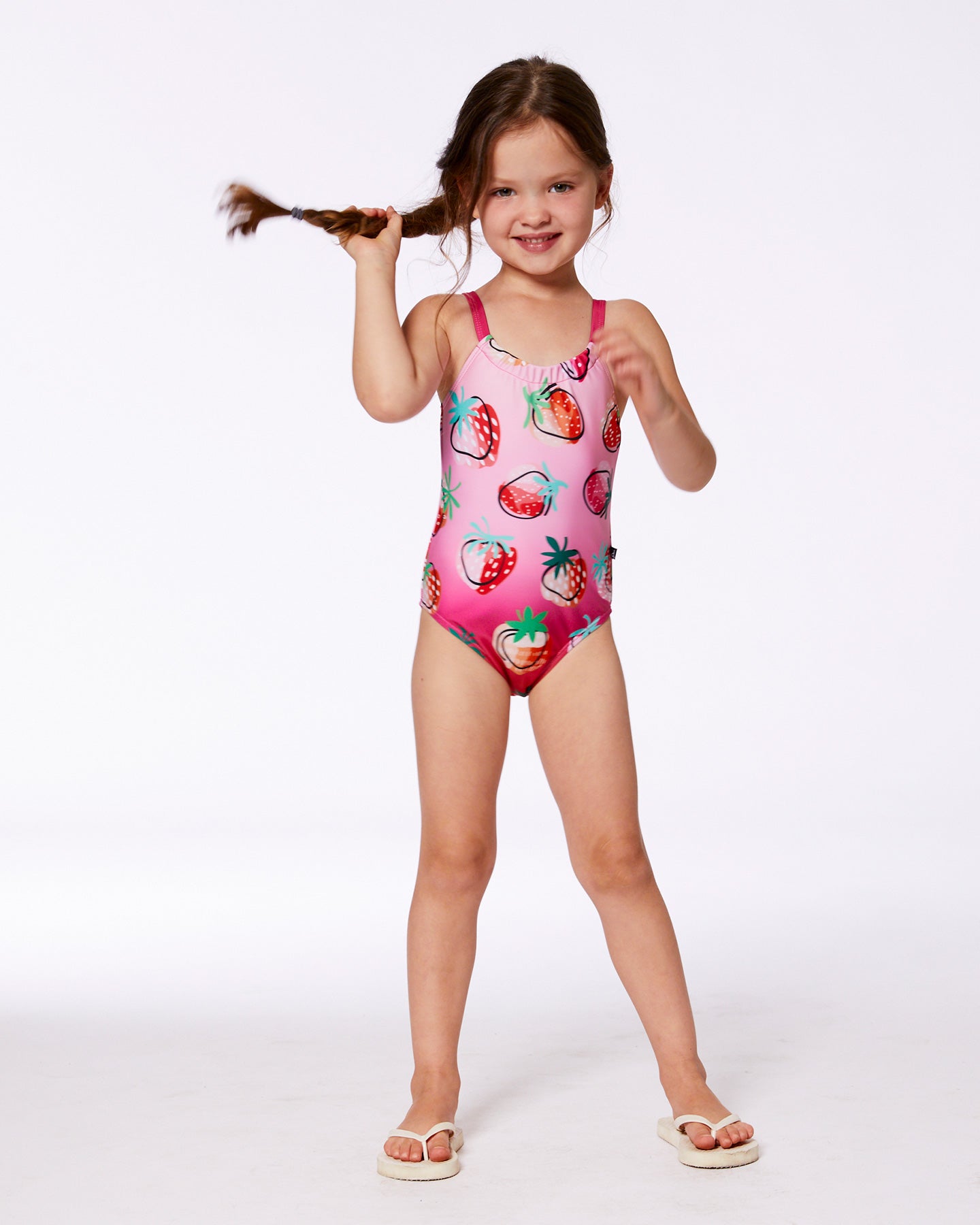 Maillot De Bain une Pièce Imprimé fraises - G30NG51_000- 2 à 8 ans