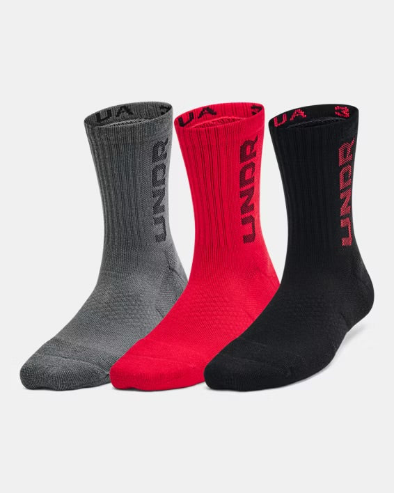 Bas mi-mollet - Paquet de 3 - Gris/Rouge/Noir