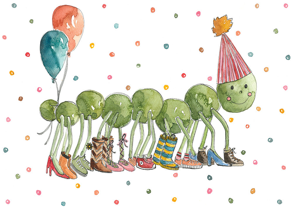 Carte avec illustration à l'aquarelle - Éli