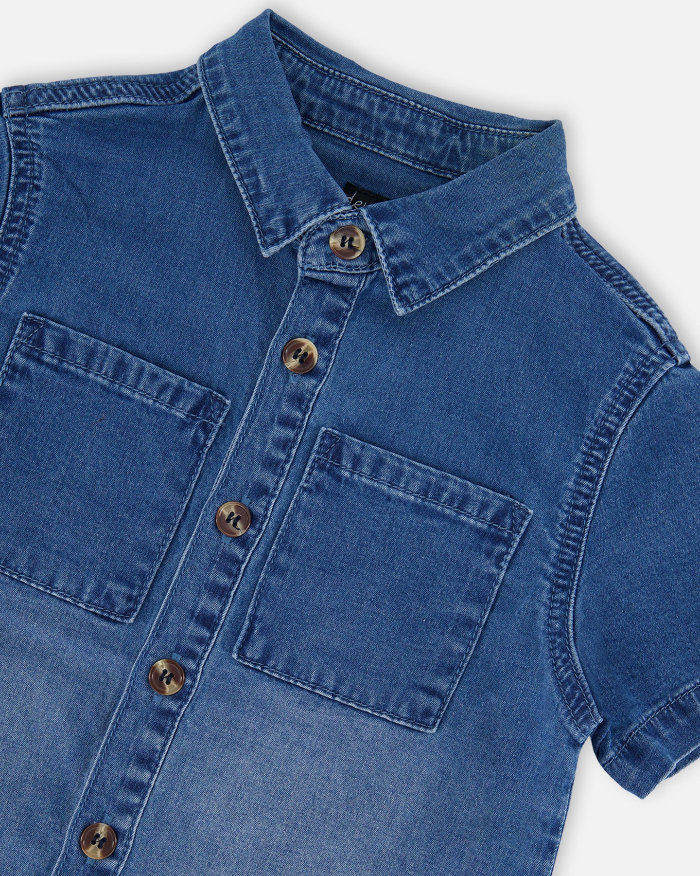 Chemise à manche courtes en denim - G30S16-123 - 2 à 8 ans