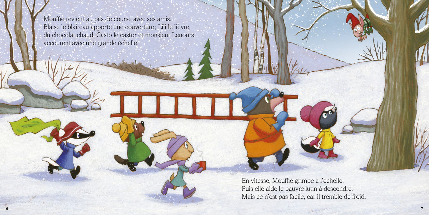 Livre - Mouffie la mouffette et le lutin de Noël