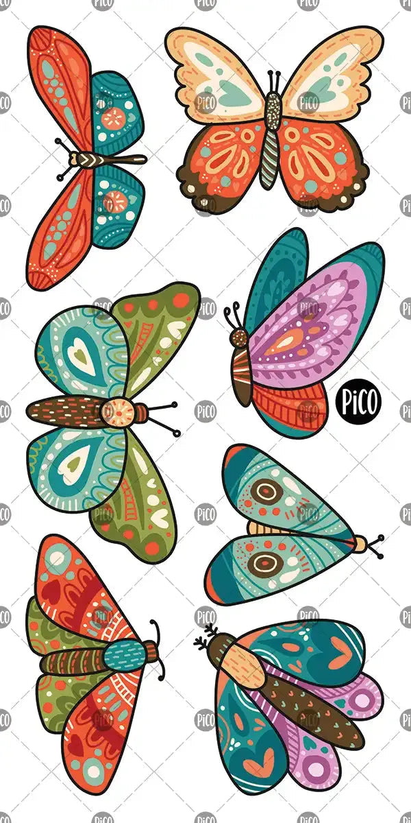Tatouages - Les papillons colorés