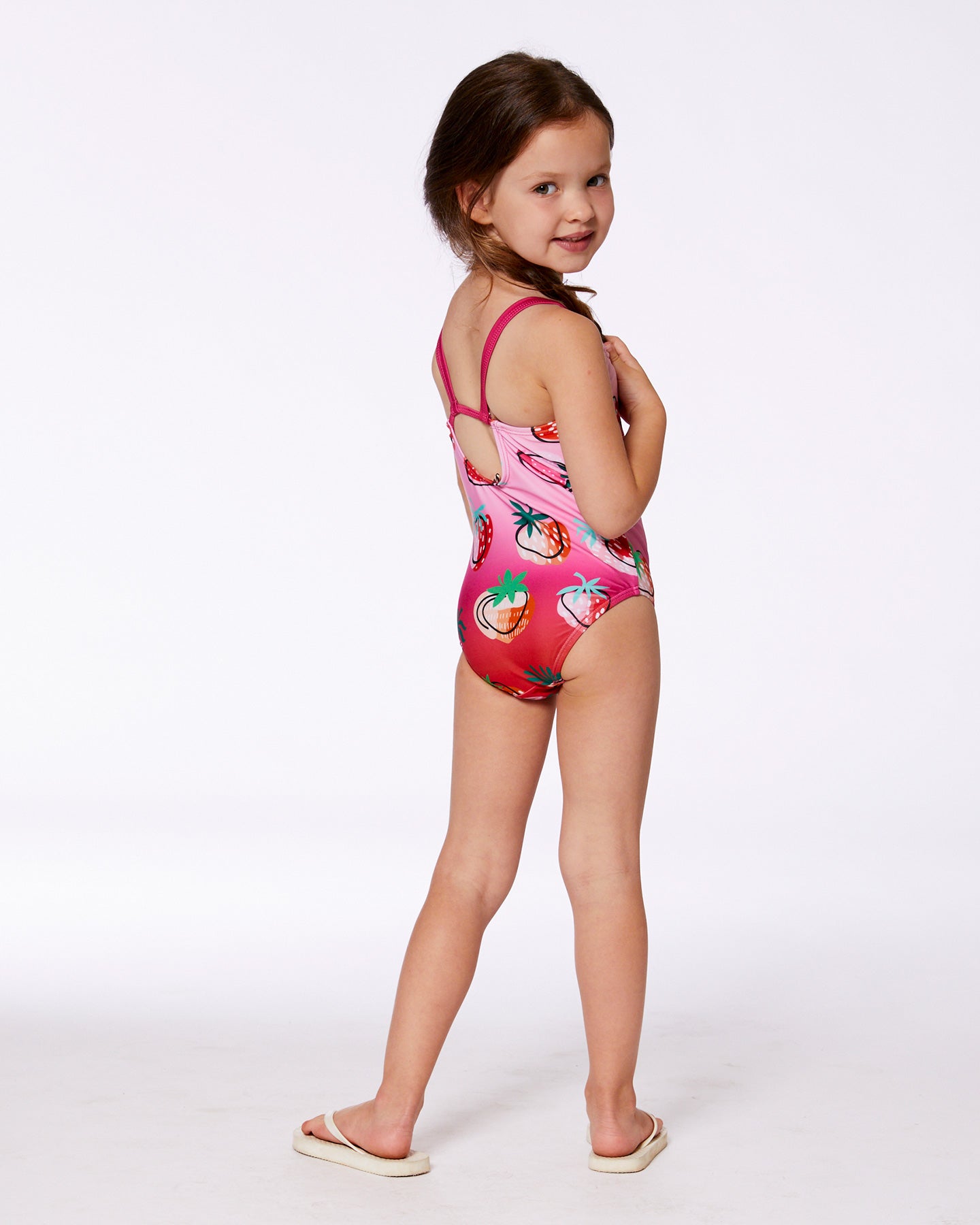 Maillot De Bain une Pièce Imprimé fraises - G30NG51_000- 2 à 8 ans