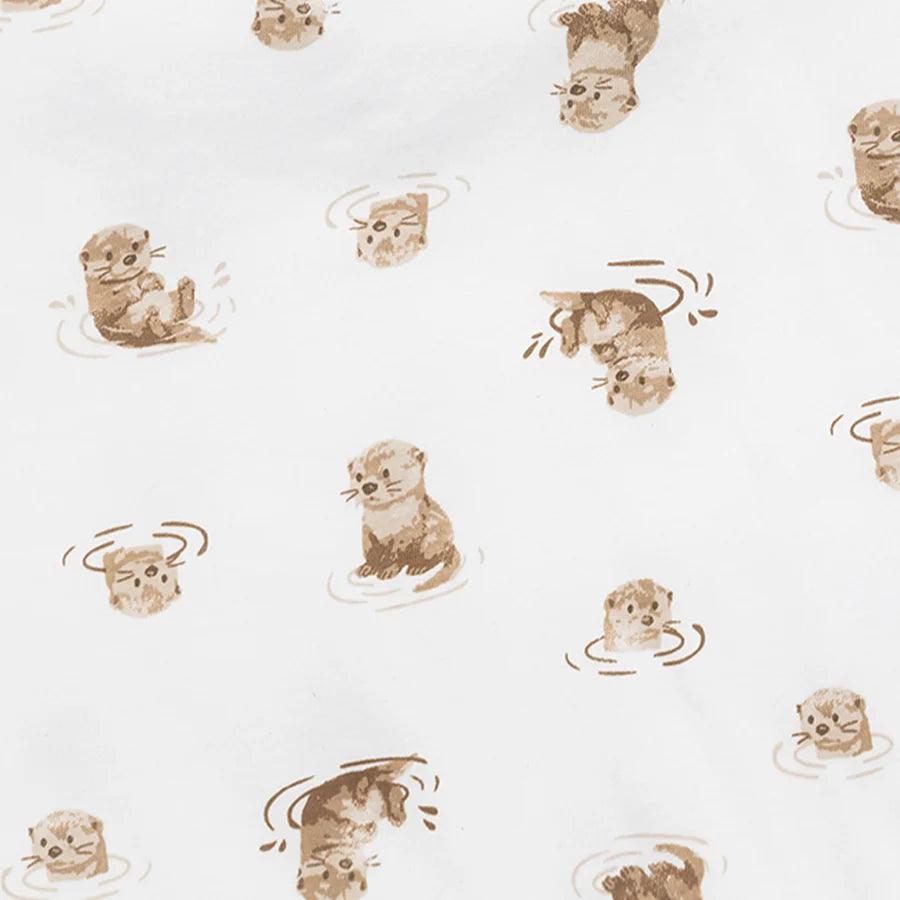 Serviette en bambou - Loutres