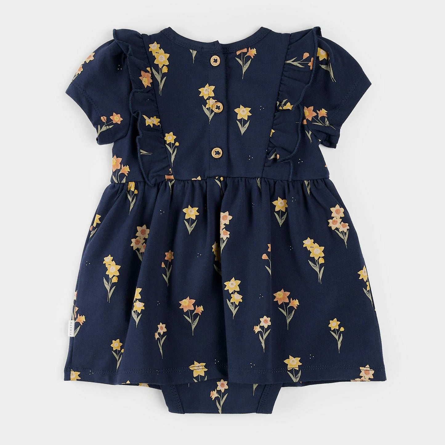 Robe imprimé de jonquilles - Marine - 3 à 24 mois