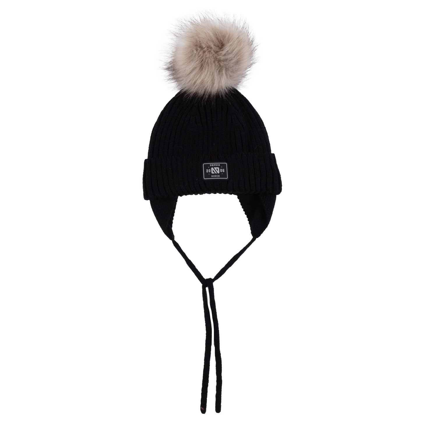 Tuque d’hiver - F25TU850- Noir - 2 à 6 ans