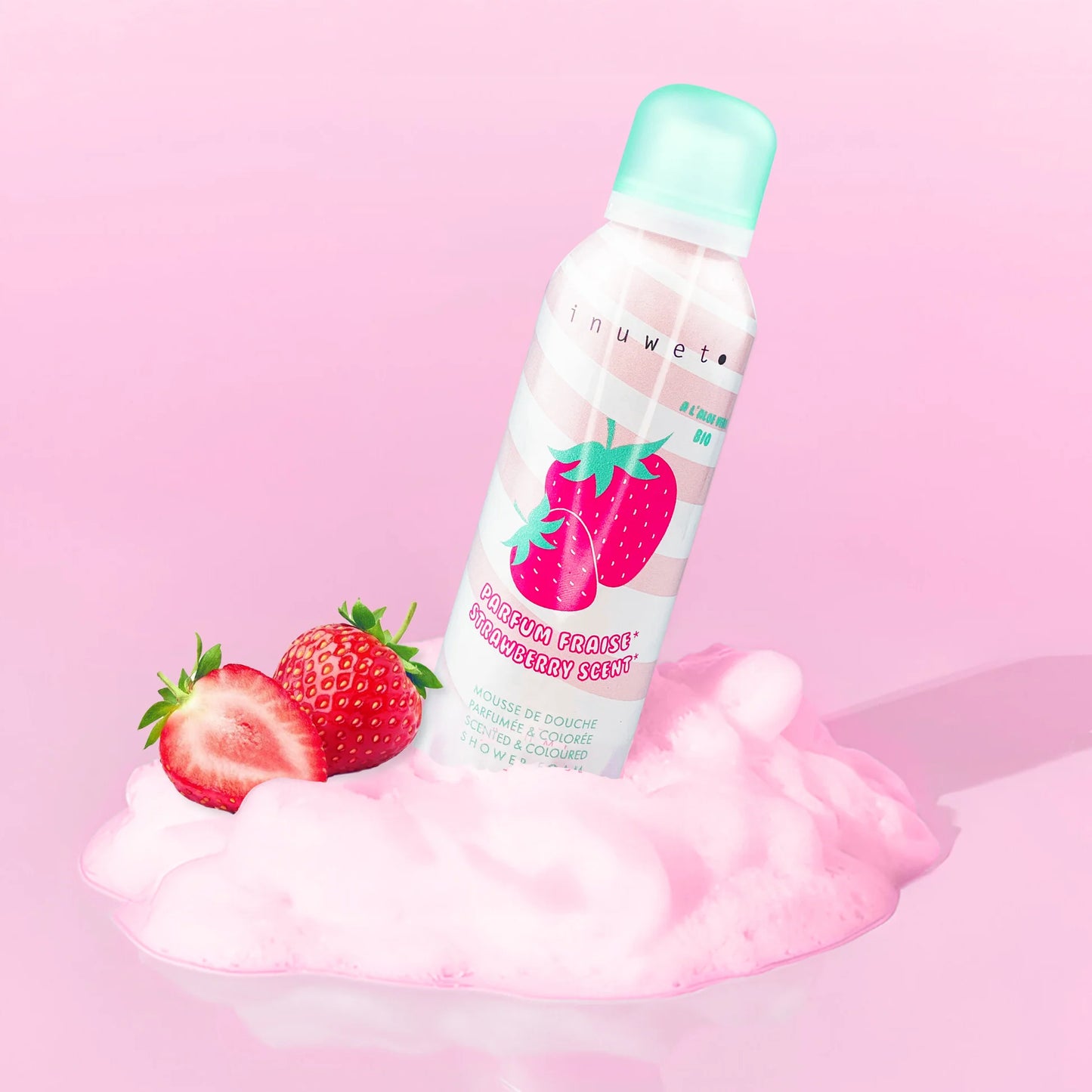 Mousse de douche parfumée & colorée - Fraise