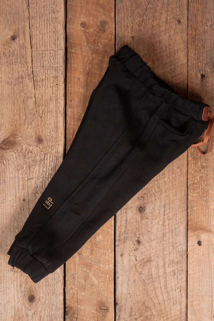 Pantalon jogging en coton ouaté - Noir - 2 à 14 ans