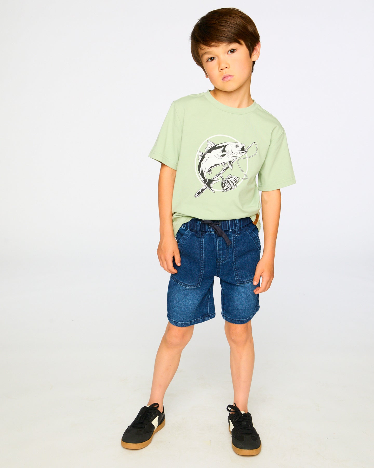 Short denim en french terry - H30YB28_01230 - 2 à 10 ans