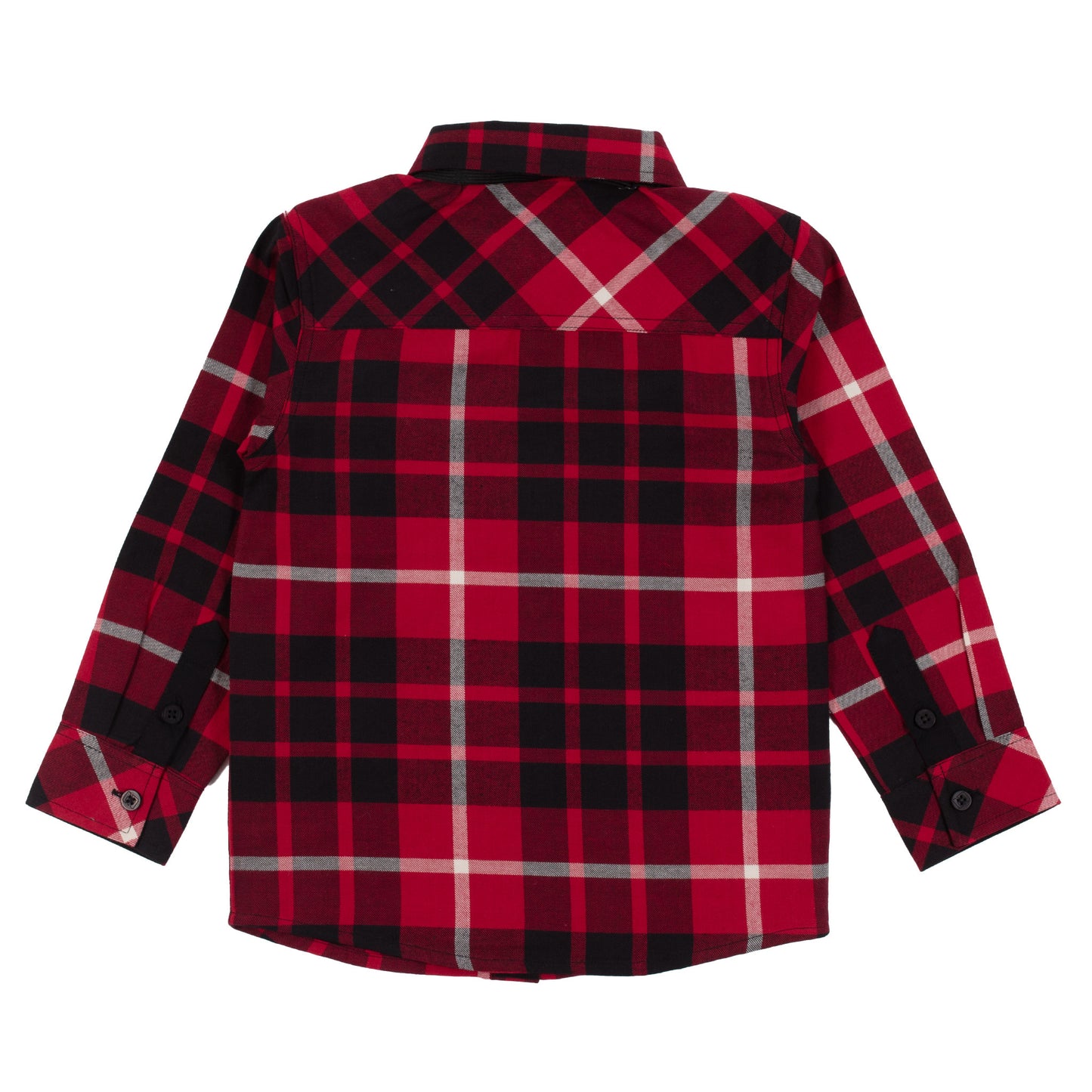 Chemise à carreaux noir/rouge F2425-03 - 2 à 14 ans