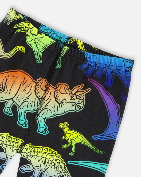 Pyjama Deux Pièces Noir Imprimé Dinosaures En Coton Biologique H20PB10-064 - 2 à 10 ans