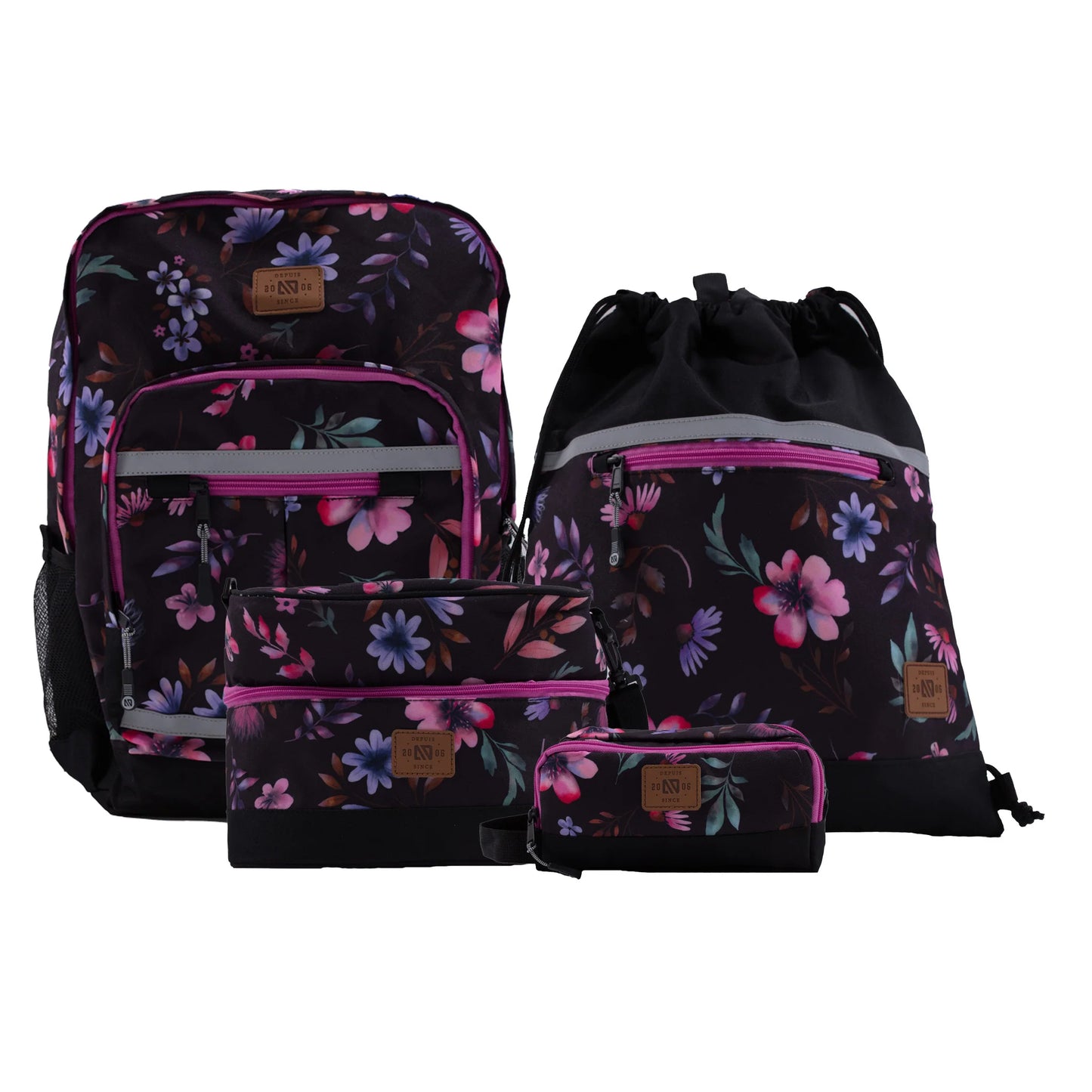 Étui à crayon F25PC102 - Floral noir