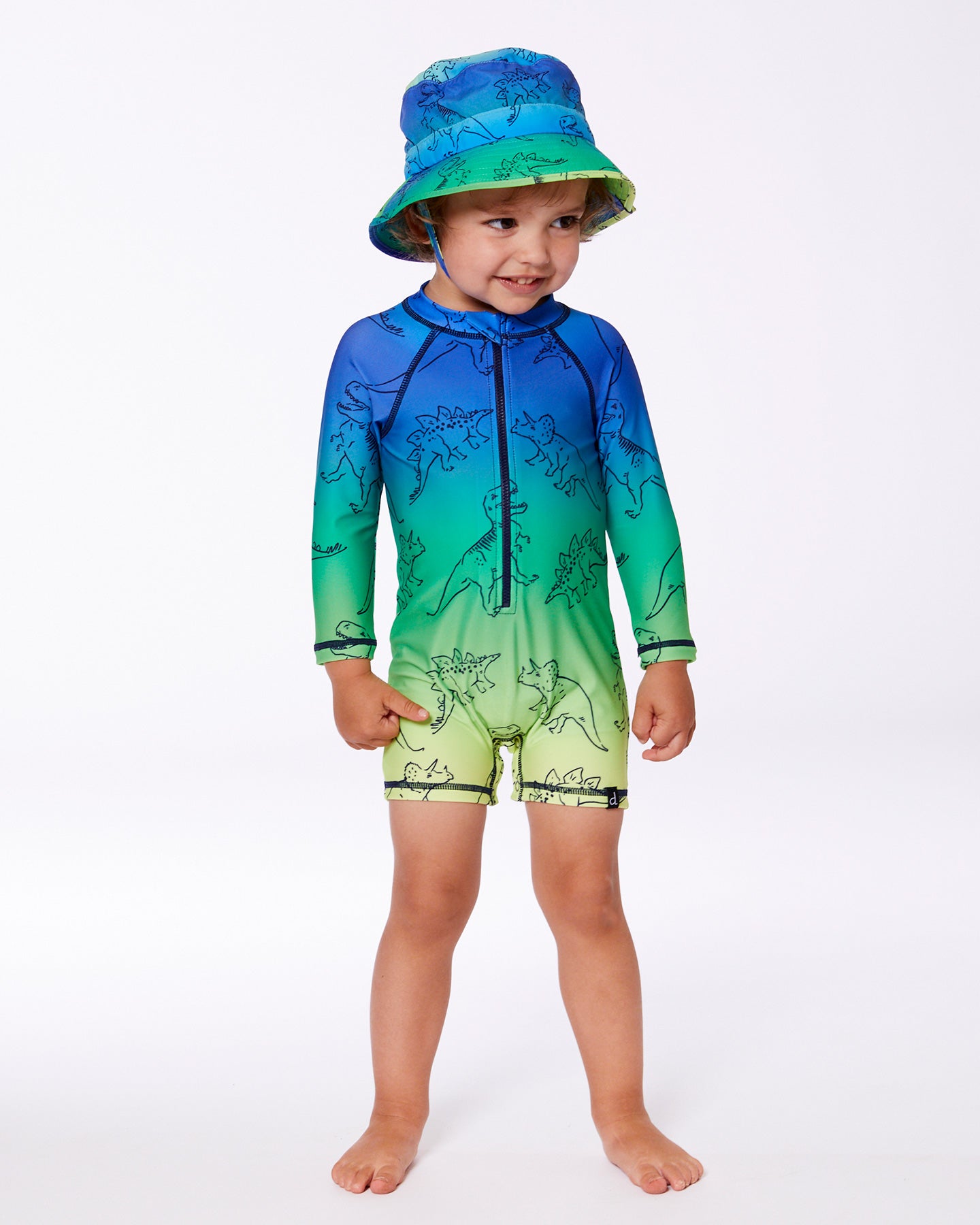 Maillots De Bain Dégradé Bleu, Vert Et Citron Vert - G30NB15_000- 6 à 24 mois