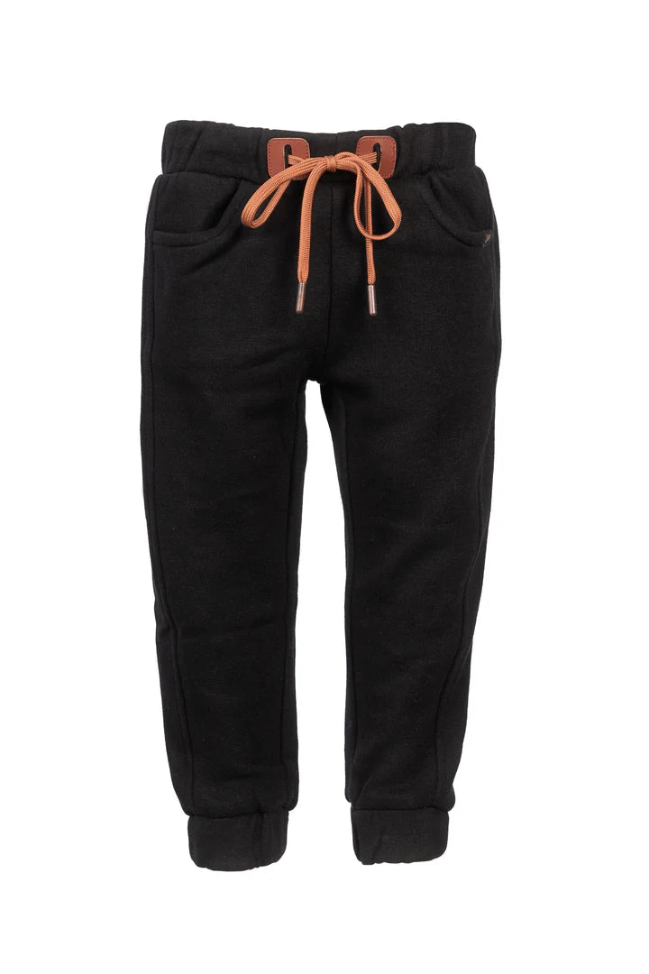 Pantalon jogging en coton ouaté - Noir - 2 à 14 ans