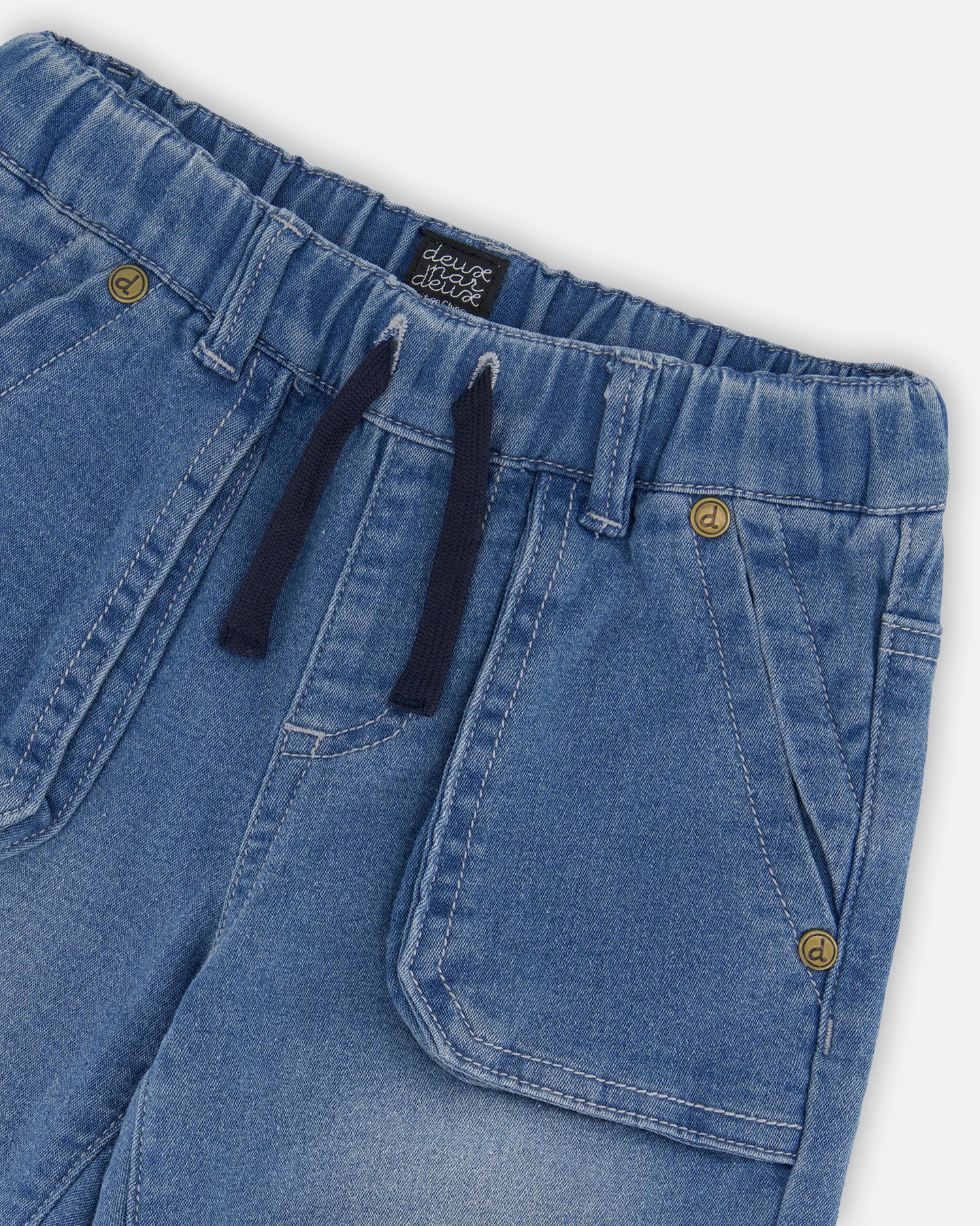 Jogger en french terry en denim - G30YB22-125 - 2 à 12 ans