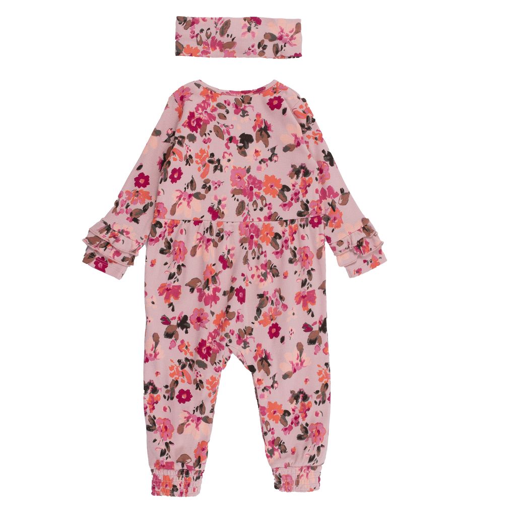 Barboteuse et bandeau- Lapin rêveur - F2554-02- 3 à 24 mois