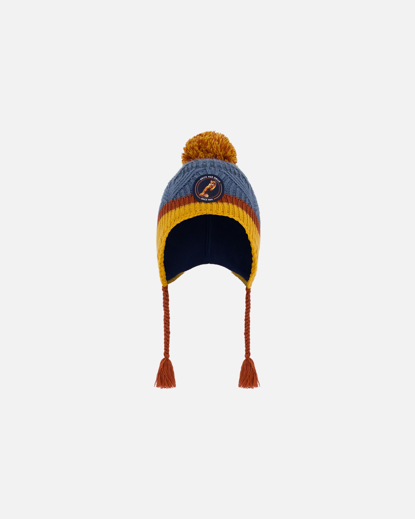 Tuque d’hiver en tricot avec oreille - Rayures - G10ZP02-000 - 2/4 à 5/8 ans