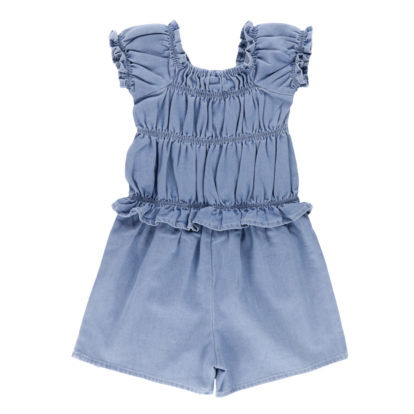Romper en denim - Vacances à la mer - S2602-13 - 2 à 10 ans