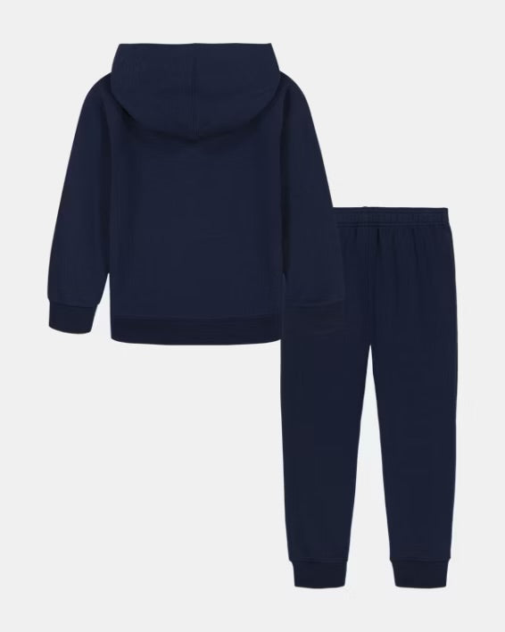 Ensemble en molton veste à manches longues et pantalon - Marine - 4 à 7 ans