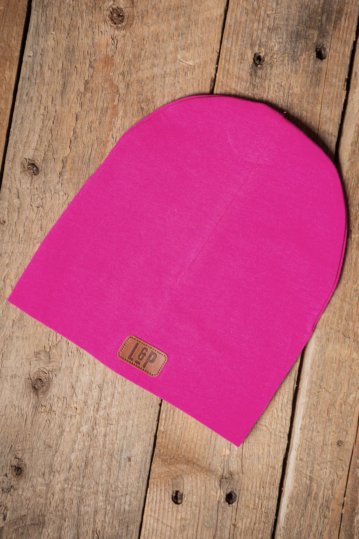 Tuque Boston en coton (Rose intense)