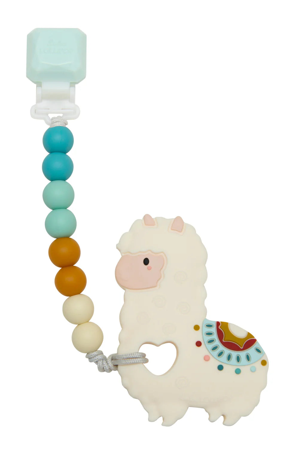 Jouet et attache-Suce en Silicone - Lama