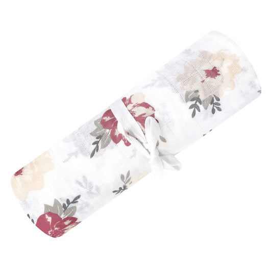 Couverture mousseline de coton - Roses