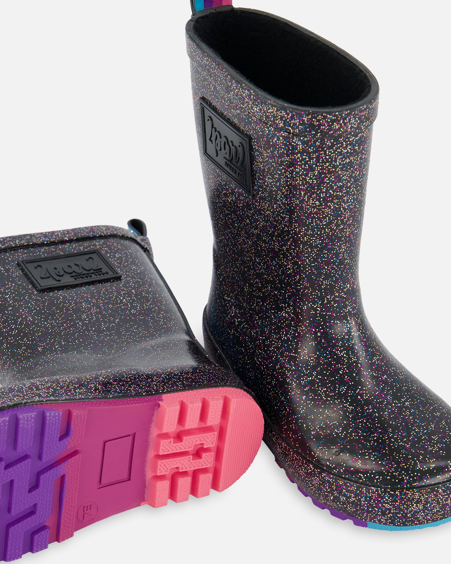 Bottes de pluie F30WB10-000 - Paillettes noires - 4E à 3J