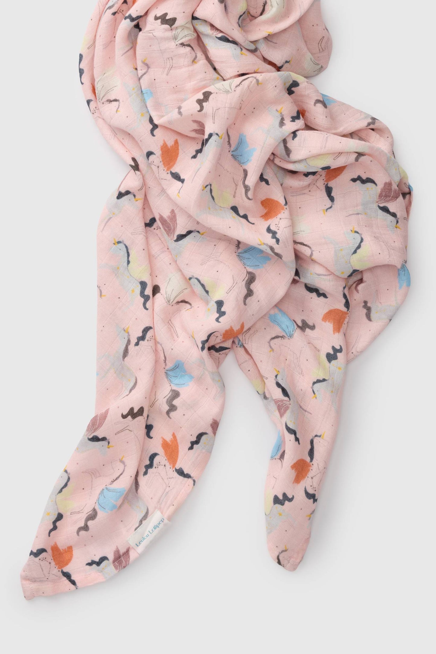 Couverture de mousseline de bambou - Licornes