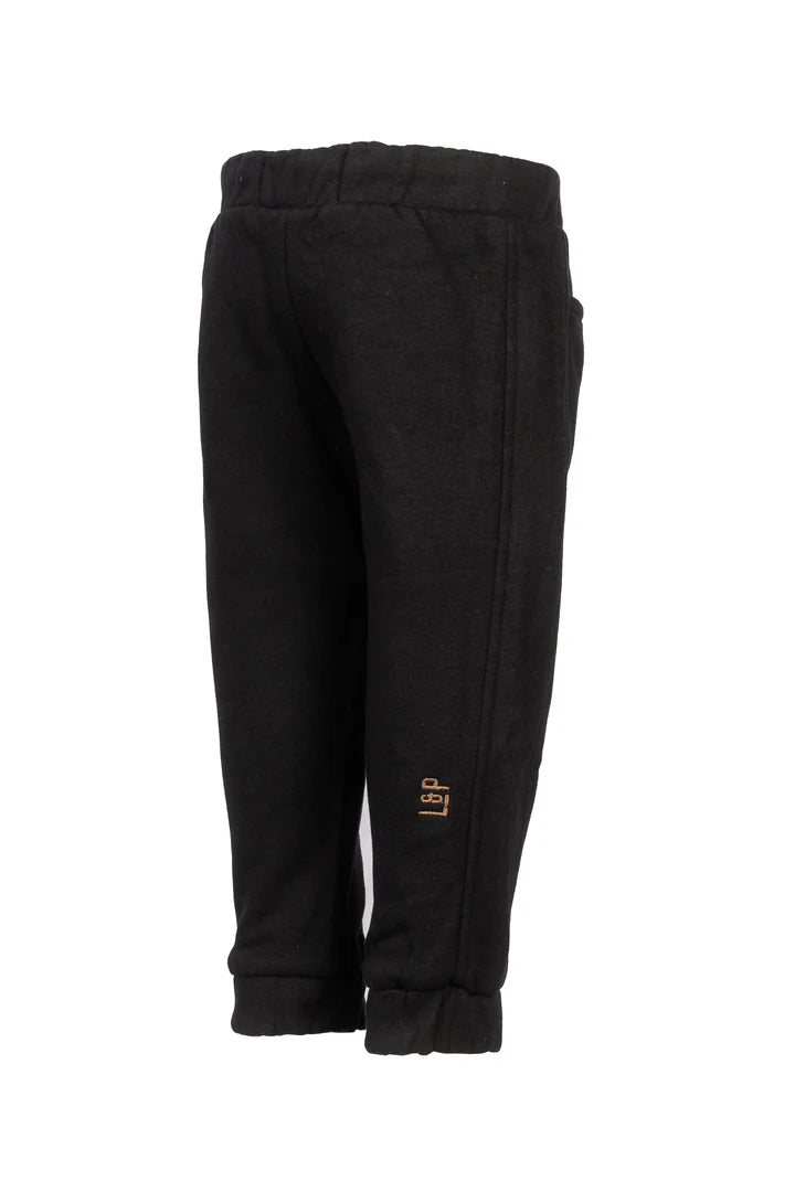Pantalon jogging en coton ouaté - Noir - 2 à 14 ans